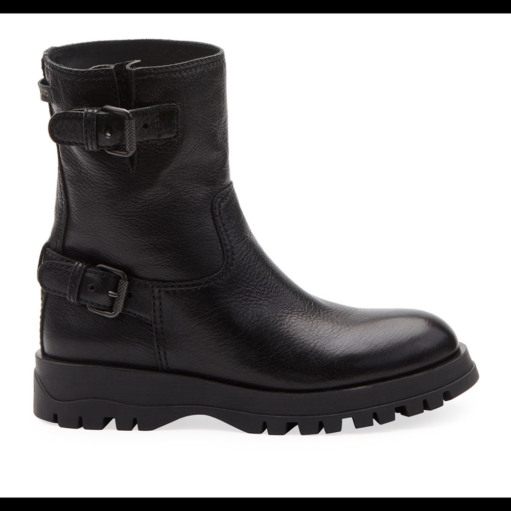 Prada❤️NEW❤️Double Buckle boots black size 10 - Picture 4 of 7